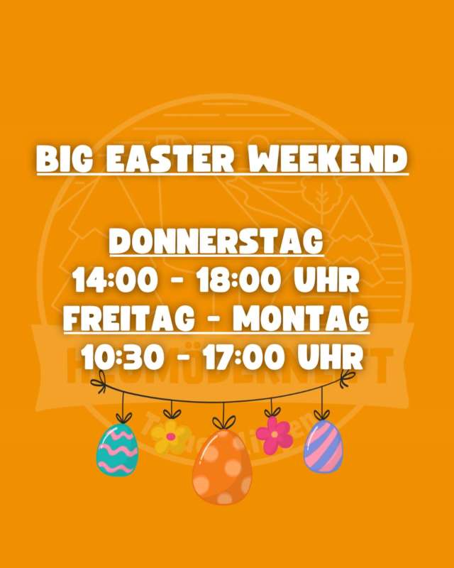 Big Easter Weekend ahead! 🐣🐰🌷

Zwischen der Ostereier suche ein paar Trails ballern? Here we go! 🫱🏽‍🫲🏼🌪️
Wir haben ab Donnerstag bis Montag für euch geöffnet! 
Der perfekte Ausflug fürs Wochenende! 🚴‍♀️
Kommt vorbei!
Wir freuen uns auch euch! 🦋

#heumöderntrails #heumödernlift #heumöderntal #liftstation #seilbahn #seilbahntechnik #doppelmayrseilbahnen